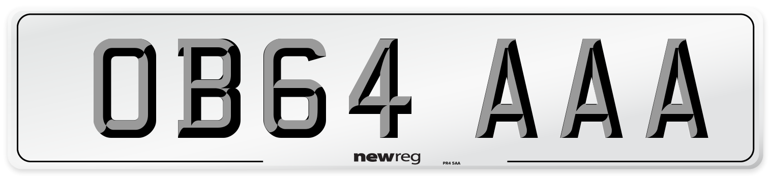 OB64 AAA Number Plate from New Reg